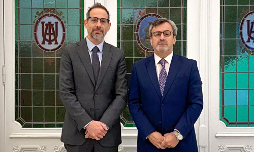 Diego Sucalesca y Martín Rappallini se reunieron en la sede de la Unión Industrial Argentina.