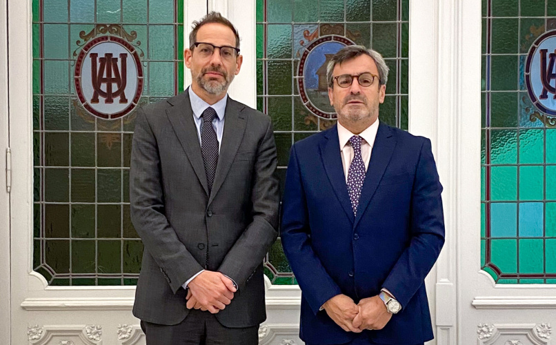 Diego Sucalesca y Martín Rappallini se reunieron en la sede de la Unión Industrial Argentina.