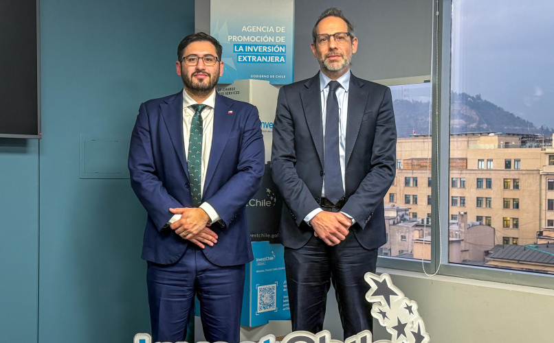 Diego Sucalesca mantuvo un encuentro con Juan Pablo Candia, titular interino de InvestChile.