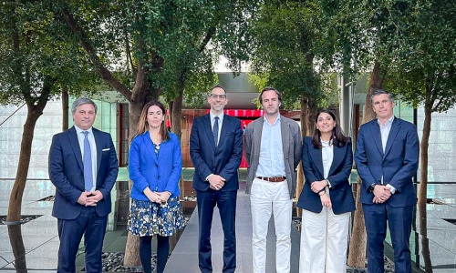 Sucalesca se reunió en Madrid con directivos de los bancos Santander y BBVA.