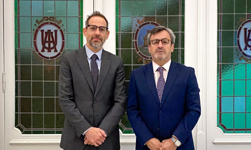 Diego Sucalesca y Martín Rappallini se reunieron en la sede de la Unión Industrial Argentina.