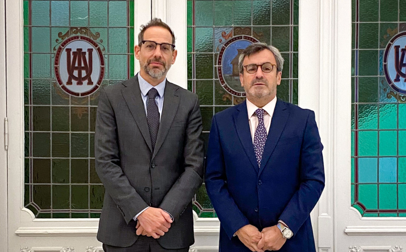 Diego Sucalesca y Martín Rappallini se reunieron en la sede de la Unión Industrial Argentina.