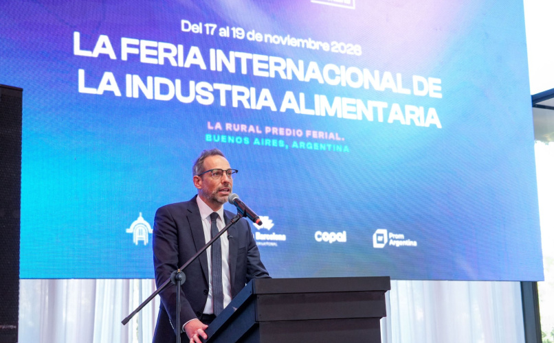 Diego Sucalesca, en la presentación de Argentina Alimenta 2026.